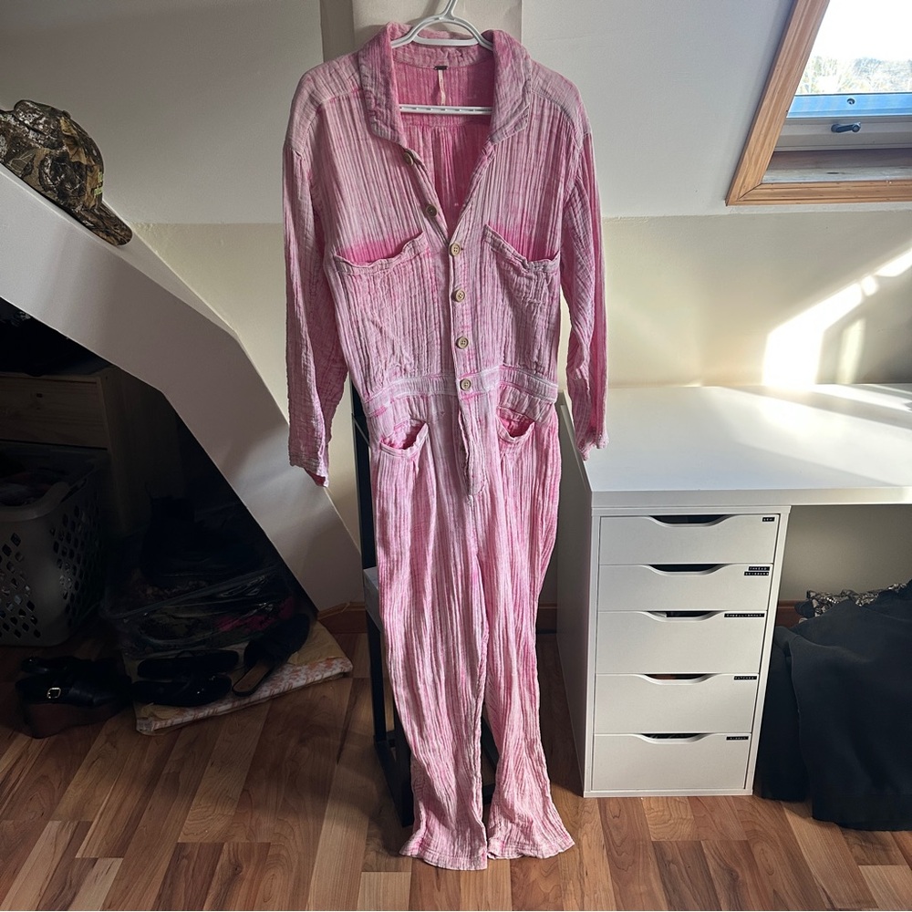 Free People Vibrant Pink Jumpsuit - Picture 2 of 5